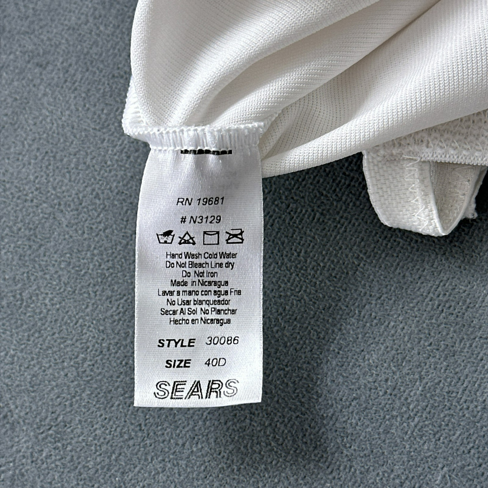 Vintage Sears Body Briefer Teddy 40D White Underwire Lace Bodysuit Shapewear - Picture 2 of 10